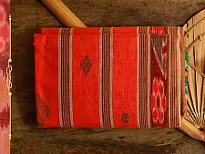 Cotton weaves ~ Ikat Saree { Sindoor - 2 }